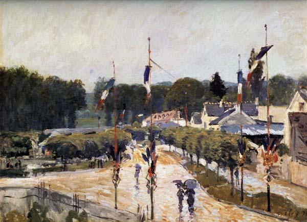 Fete Day at Marly-le-Roi, Alfred Sisley